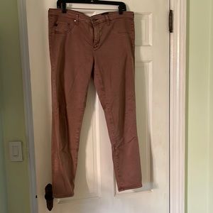 AG Adriano Goldschmied. Jeans. super skinny ankle. Burnt rose color.